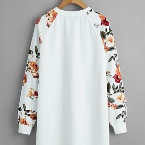 Floral Raglan Sleeve Dress